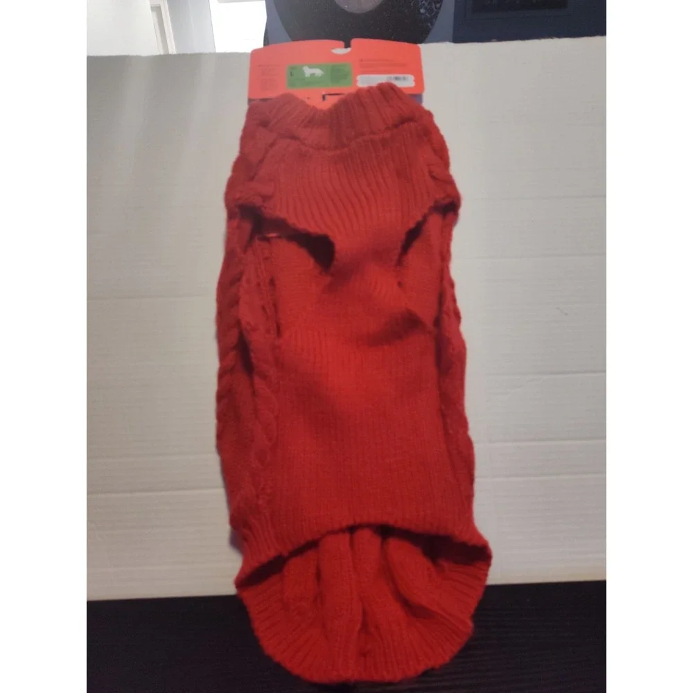 Boots & Barkley Size Large(up to 80lbs) Red Pet Sweater
